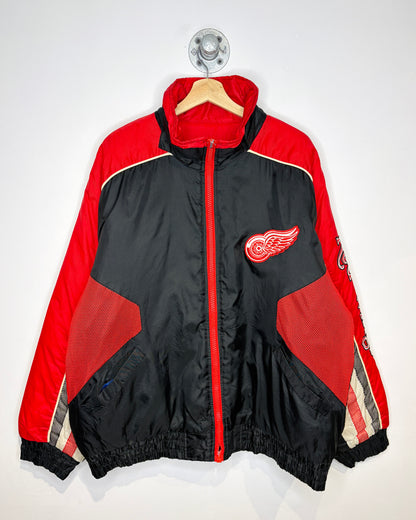 Vintage 1990s Detroit Red Wings Proplayer Reversible Nylon Jacket