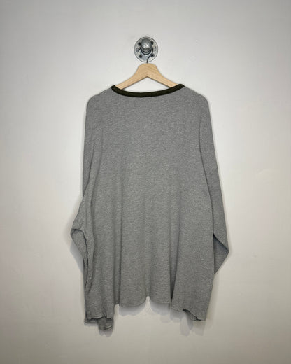 Western Illinois University Grey And Olive Green Cotton Blend Waffle Long Sleeve Shirt