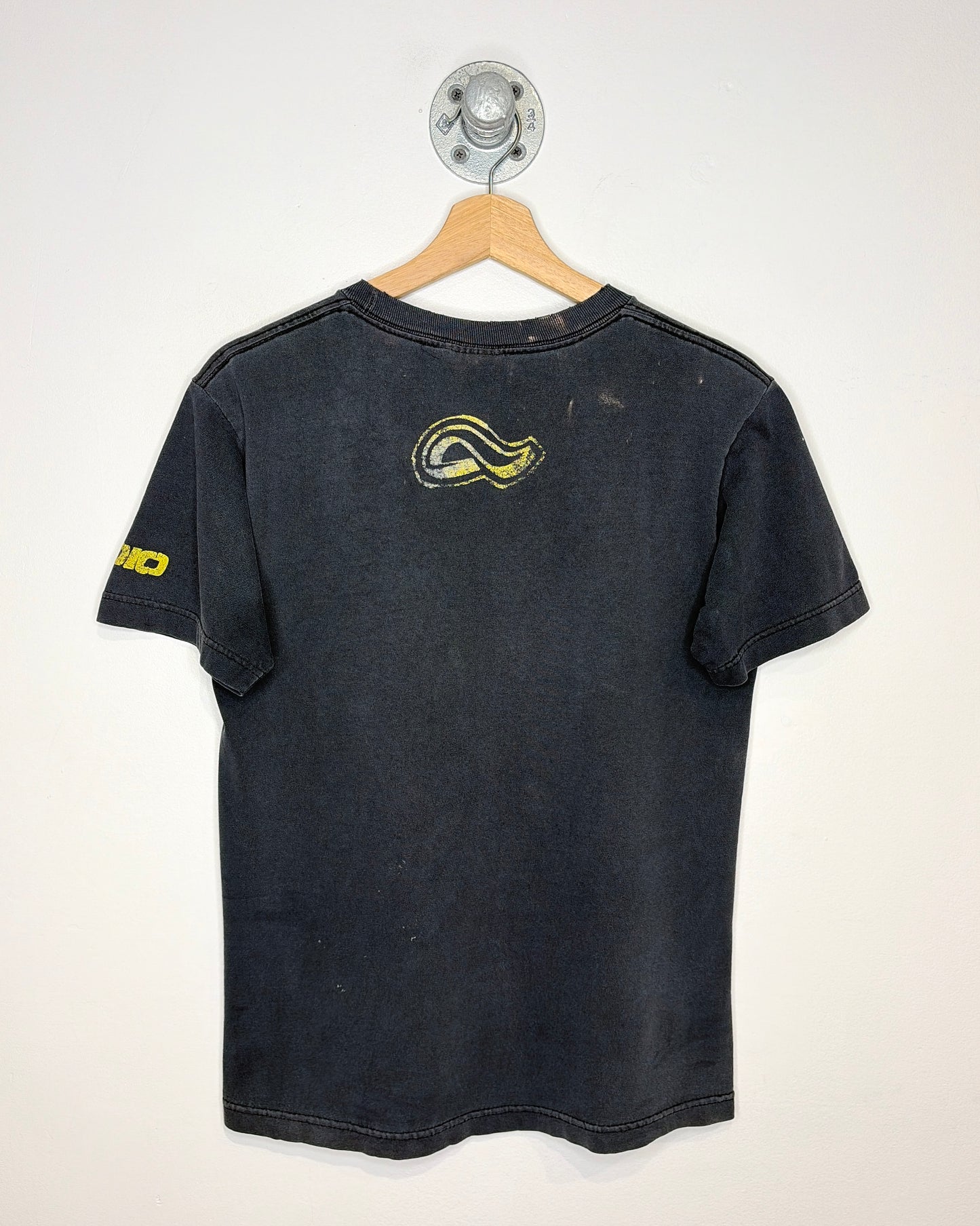 Vintage 90s/00s Adio Skateboarding Footwear Faded Black Tee Shirt