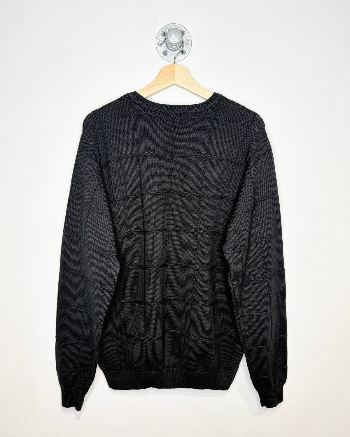 2000s Izod Grid Black Sweater