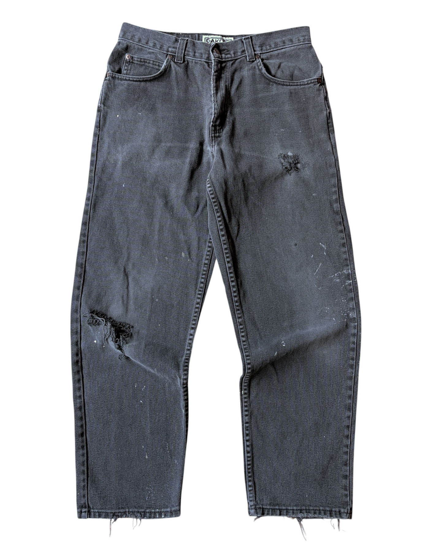 Vintage Dakota Distressed & Faded Black Painter Jeans