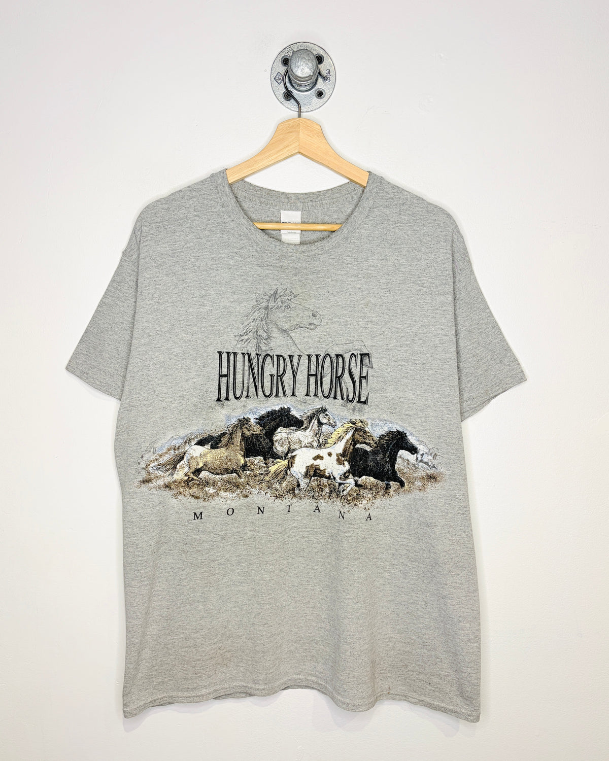 2000s Hungry Horse Montana Grey Tee Shirt