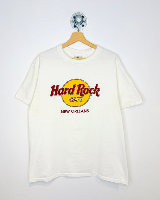 Vintage 90s Hard Rock Cafe New Orleans White Tee Shirt