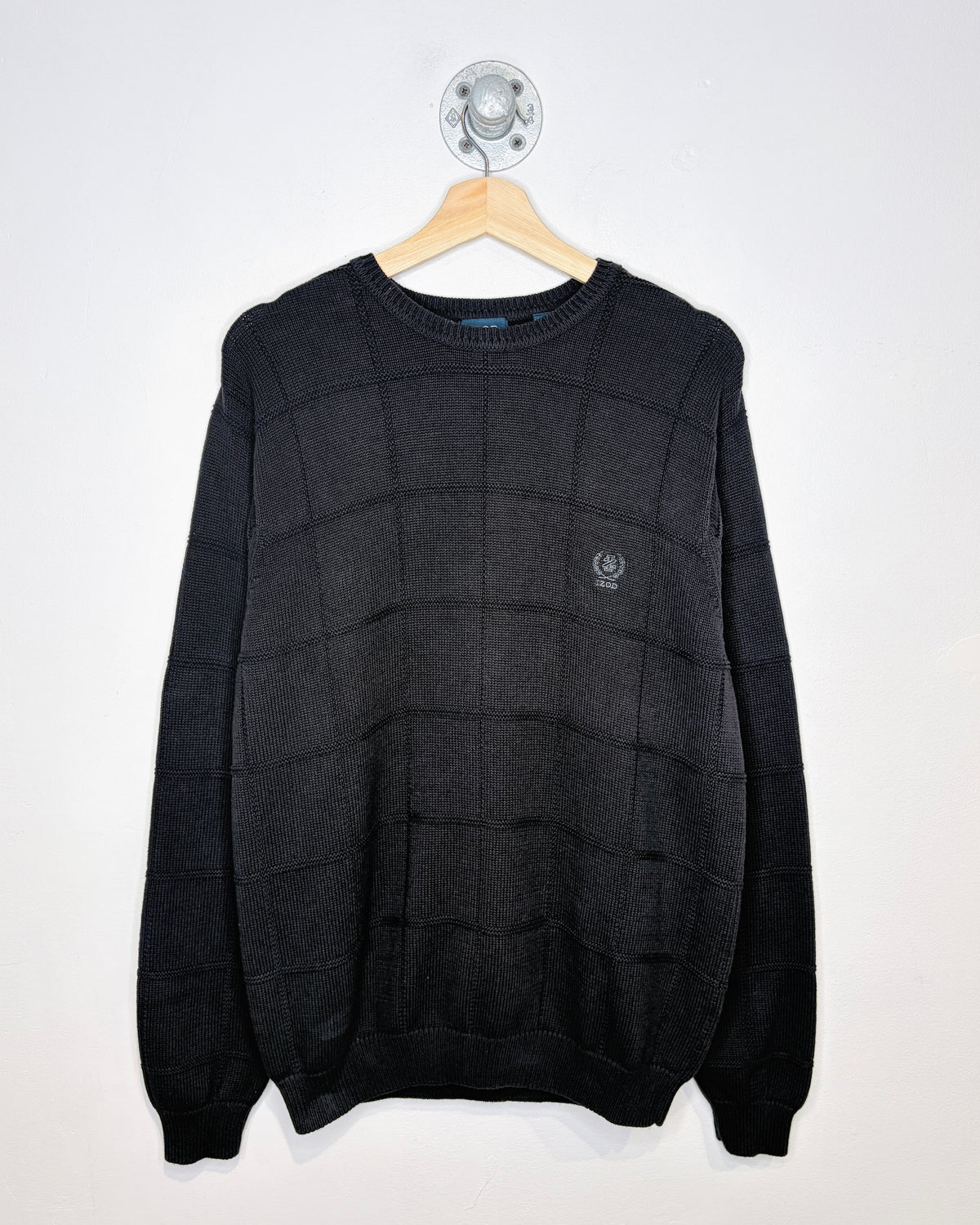 2000s Izod Grid Black Sweater