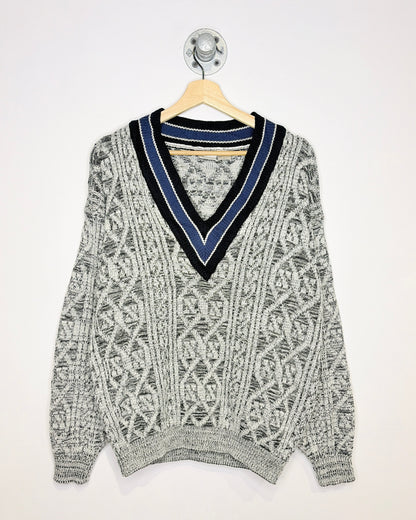 Vintage 90s Ash Creek Grey V-Neck Sweater