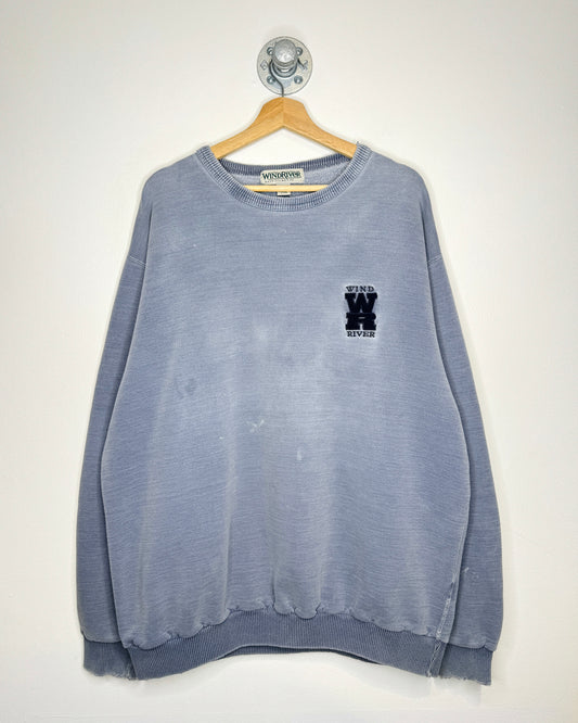 Vintage 90s Windriver Faded Slate Blue Crewneck Sweatshirt