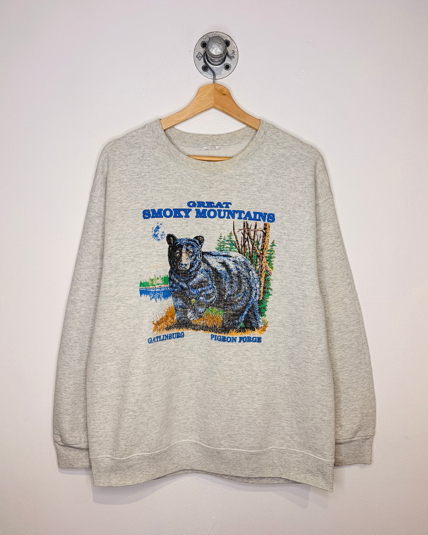Vintage “Great Smoky Mountains” Grey Crewneck Sweatshirt