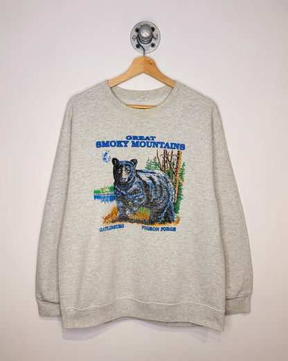 Vintage “Great Smoky Mountains” Grey Crewneck Sweatshirt