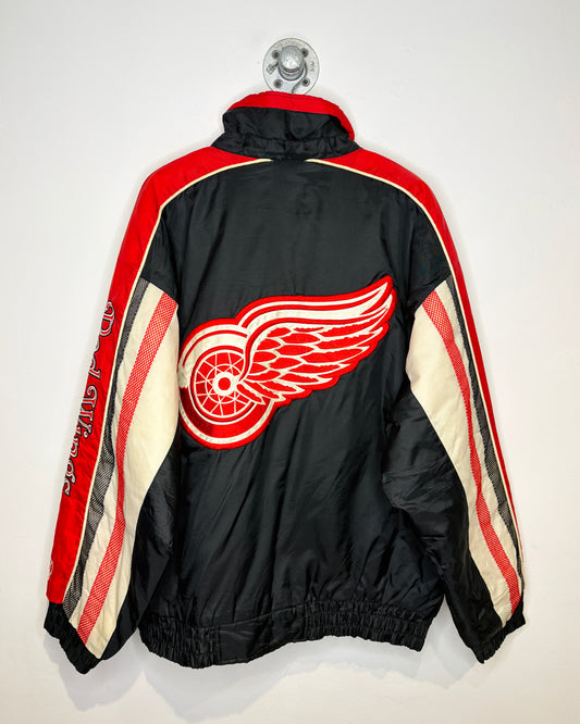 Vintage 1990s Detroit Red Wings Proplayer Reversible Nylon Jacket
