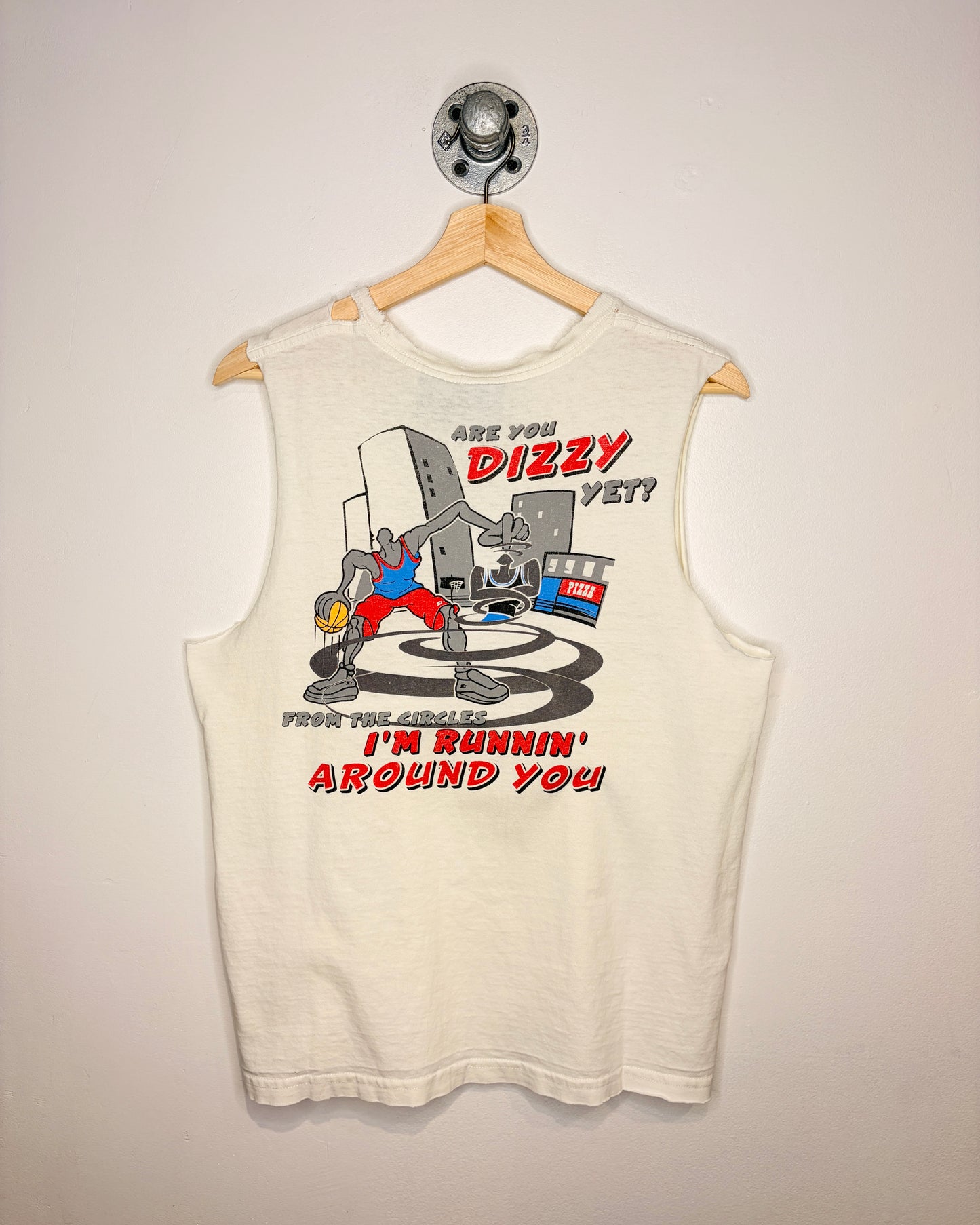 Vintage 2000s Starter Basketball White Tank Top