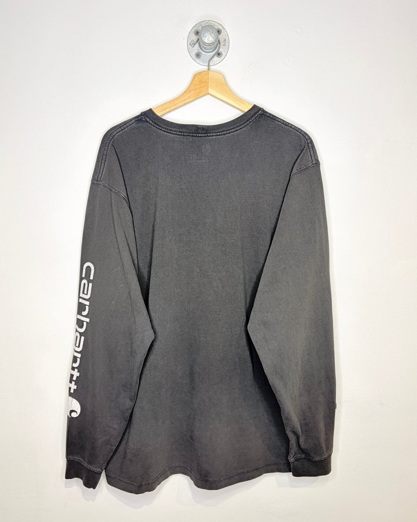 2000s Carhartt Original Fit Long Sleeve Faded Black Shirt