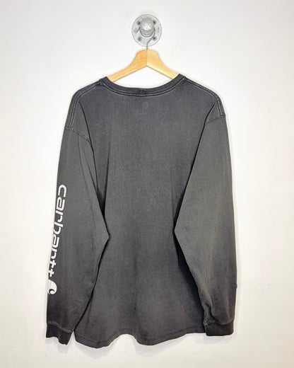 2000s Carhartt Original Fit Long Sleeve Faded Black Shirt