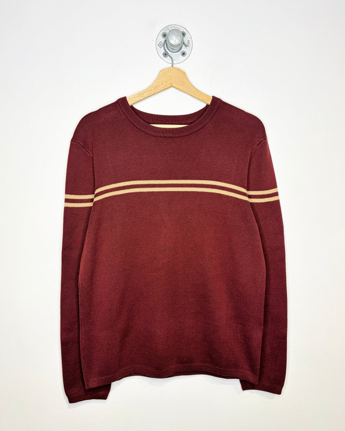 Aeropostale Deep Red & Tan Sweater