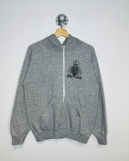 Vintage 1980s Royal Canadian Mounted Police Grey Hoodie
