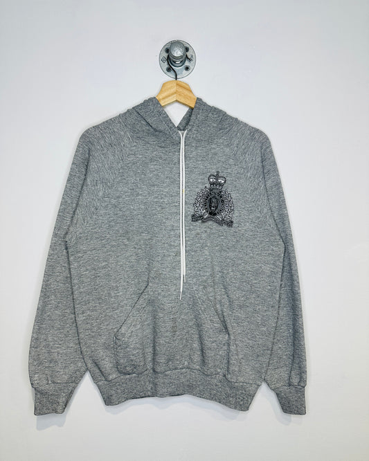 Vintage 1980s Royal Canadian Mounted Police Grey Hoodie