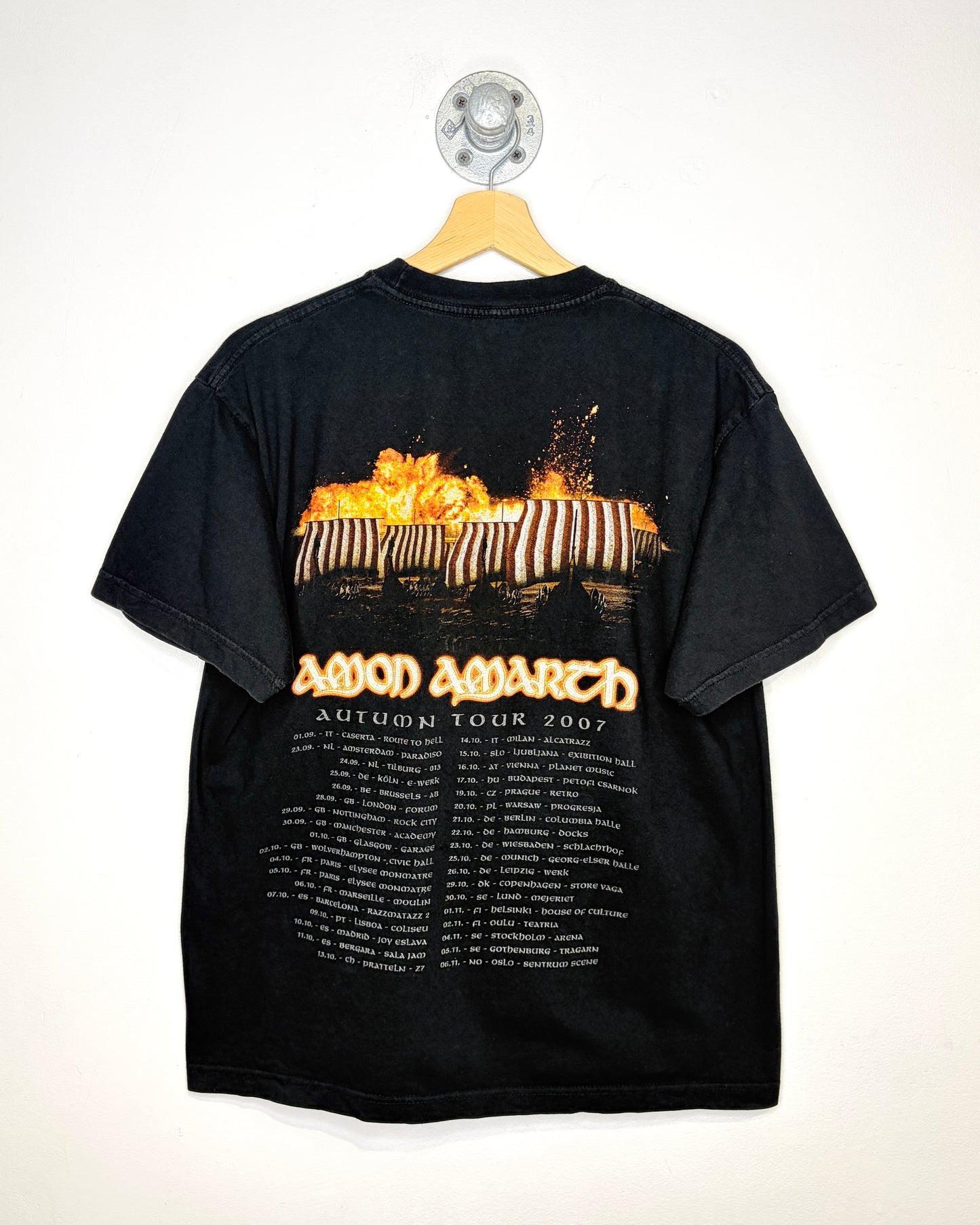 2007 Among Amarth Autumn Tour Black Tee Shirt