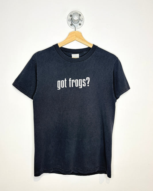 Vintage “Got Frogs?” Rainforest Cafe Faded Black Tee Shirt