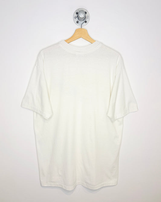 Vintage 80s Triathlon Race Official White Tee Shirt