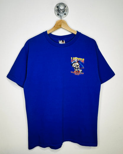 2000s Laconia 2000 77th Anniversary Blue Tee Shirt