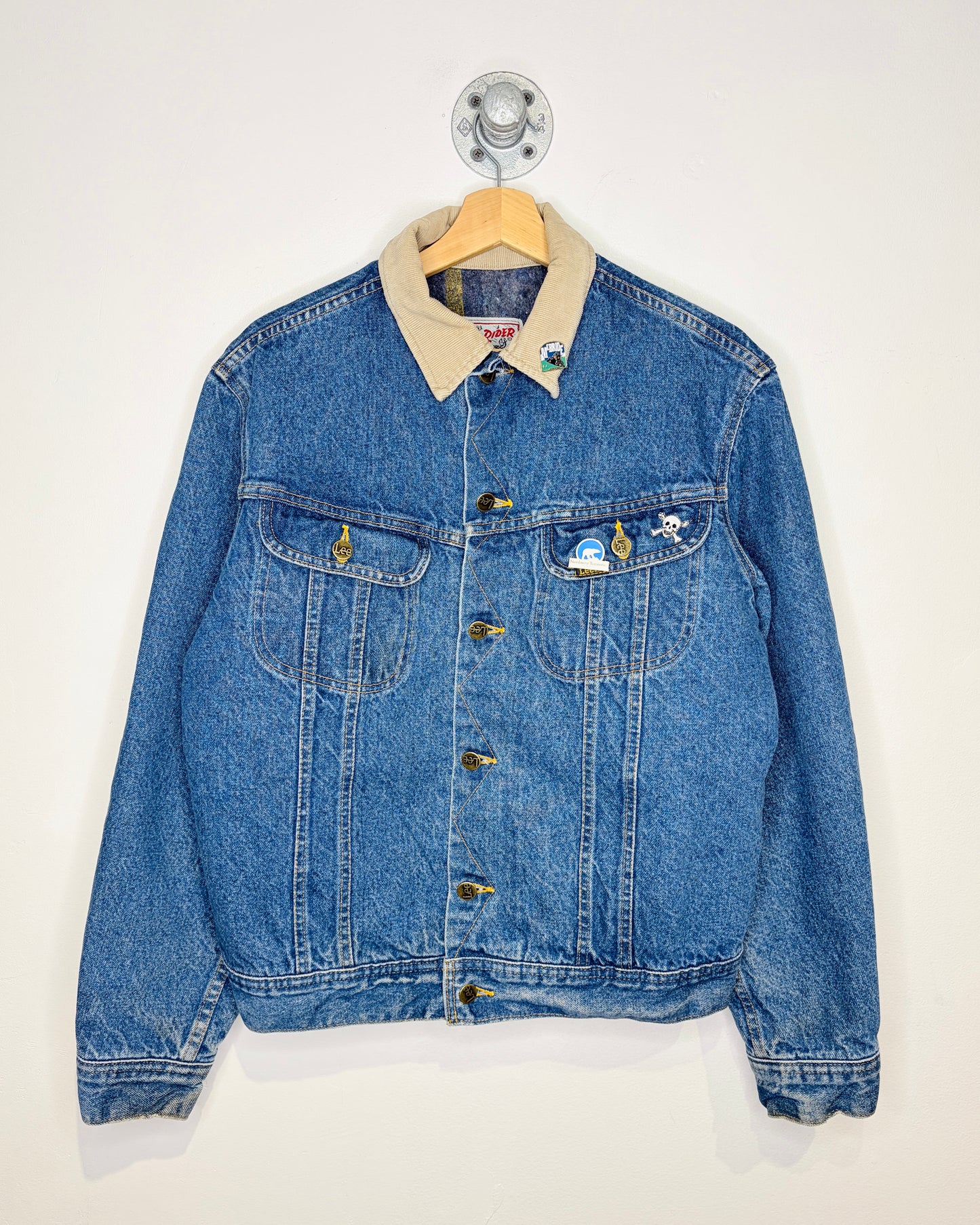 Vintage 80s Lee Storm Rider Blanket Lined Denim Jacket