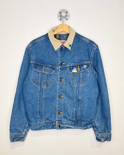 Vintage 80s Lee Storm Rider Blanket Lined Denim Jacket