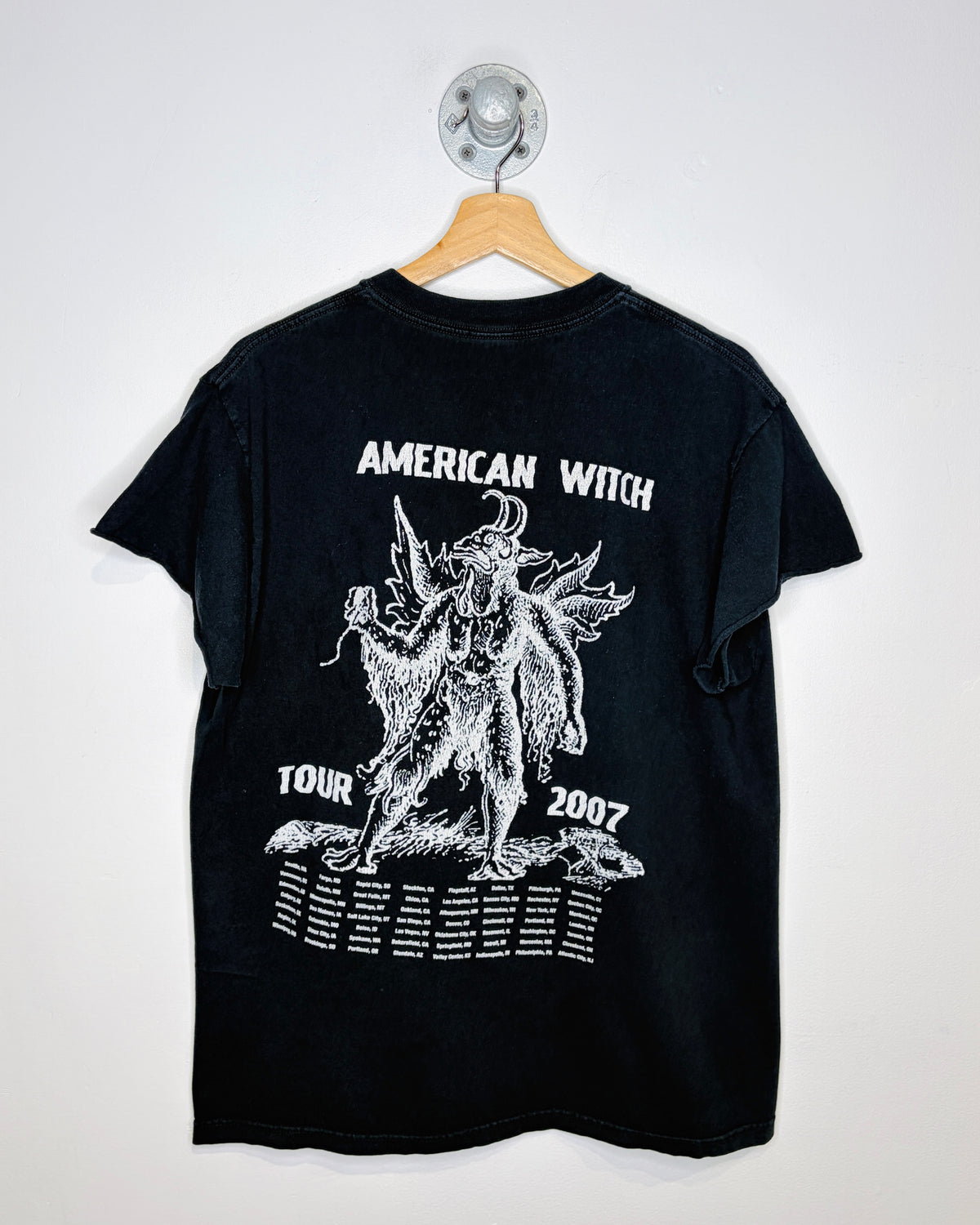 2007 Rob Zombie American Witch Tour Black Tee Shirt