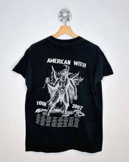 2007 Rob Zombie American Witch Tour Black Tee Shirt