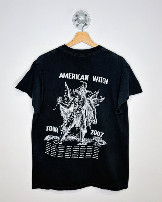 2007 Rob Zombie American Witch Tour Black Tee Shirt