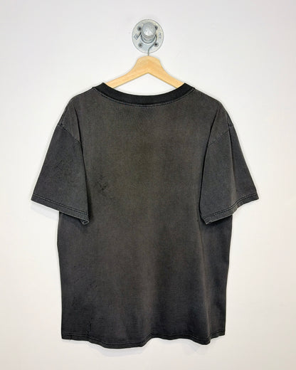 Vintage 90s Edmonton Football Faded Black Tee Shirt