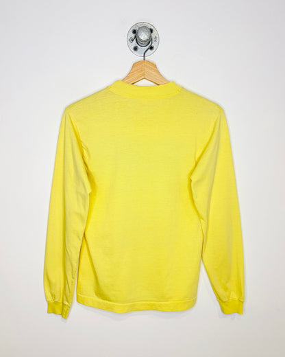 Vintage 1995 Oregon Rose Bowl Pale Yellow Longsleeve Shirt