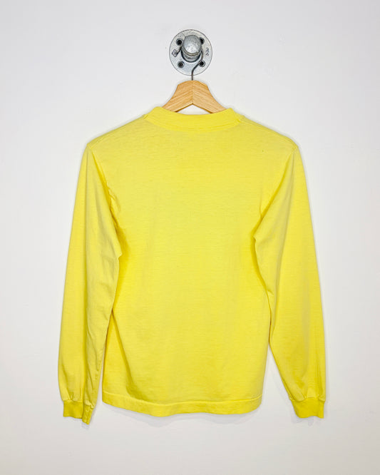 Vintage 1995 Oregon Rose Bowl Pale Yellow Longsleeve Shirt