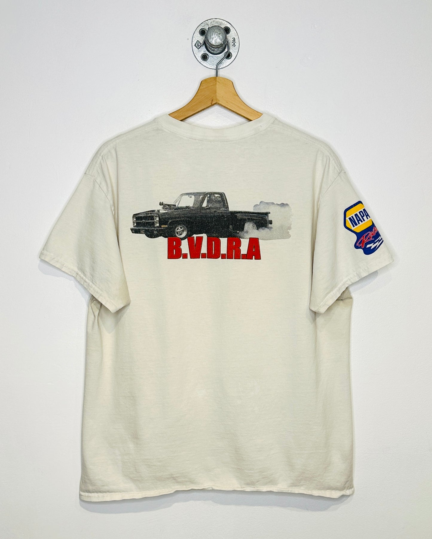 2000s Bulkley Valley Drag Racing Thrashed White Tee Shirt