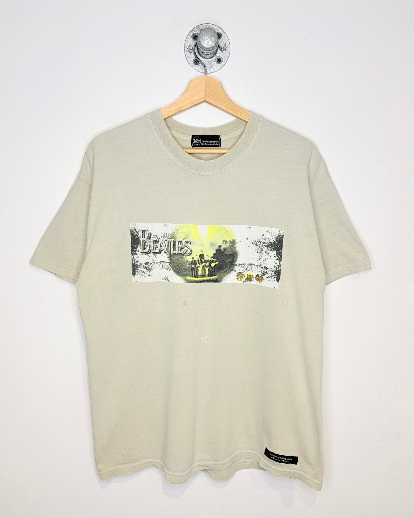 Vintage 2000 The Beatles Bloomingdales Beige Graphic Tee Shirt