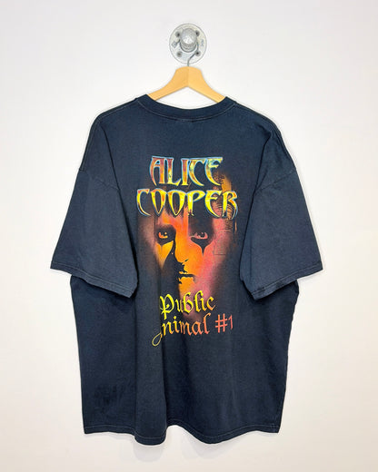 Vintage 2000s Alice Cooper Public Animal #1 Black Tee Shirt