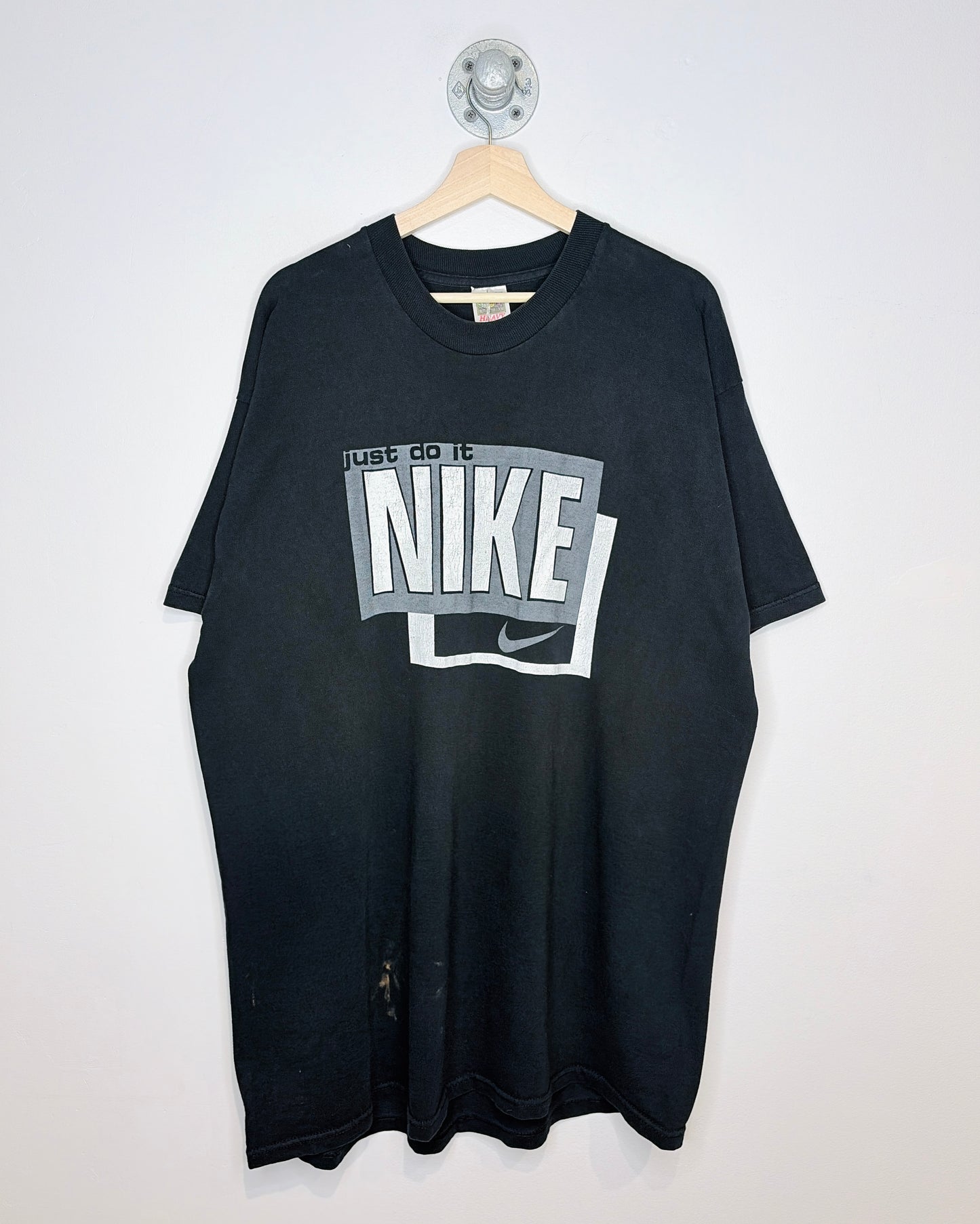 Vintage 90s Bootleg Nike Just Do It Black Tee Shirt