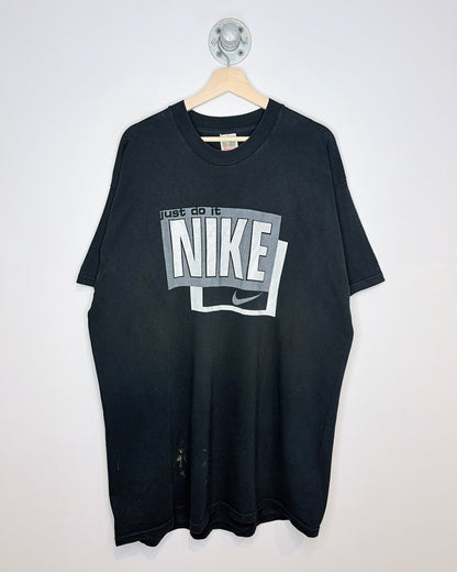 Vintage 90s Bootleg Nike Just Do It Black Tee Shirt