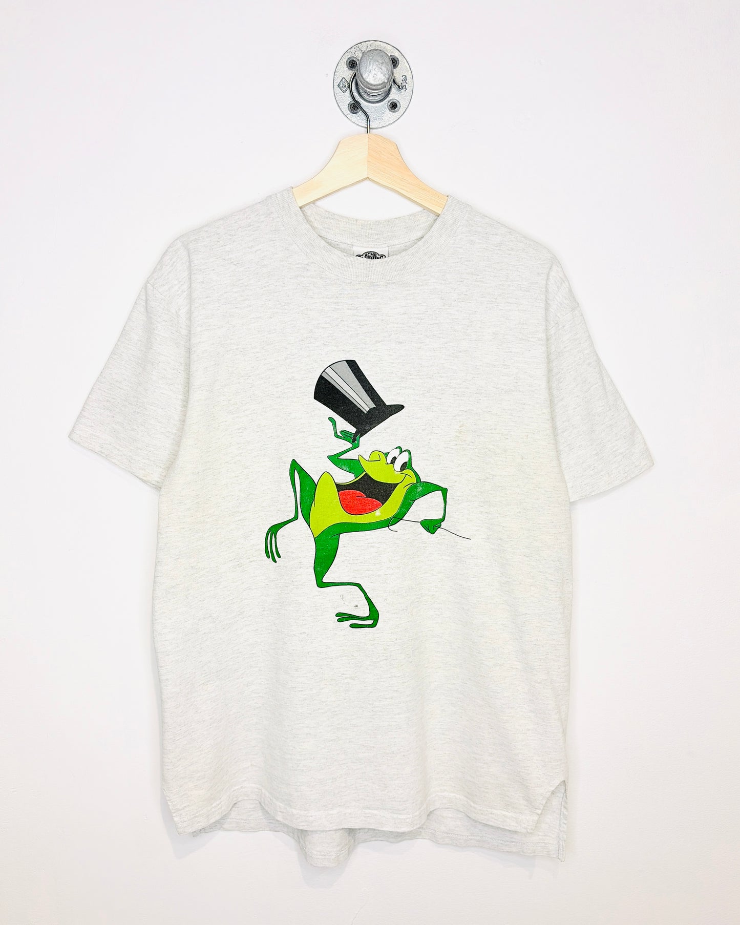 Vintage 1991 ACME Michigan J Frog Ash Grey Tee Shirt