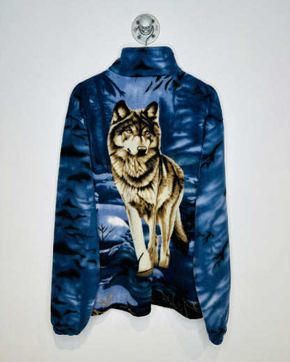 Azura Wolf All-Over-Print Polyester Zip Up Jacket