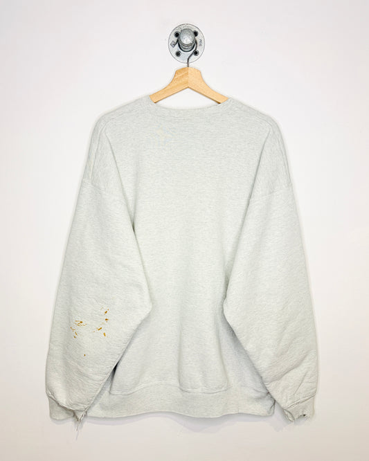 Vintage 1999 Pepsi Ski Trip Distressed Ash Grey Heavyweight Crewneck Sweatshirt