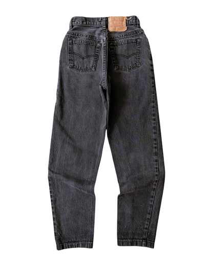 Vintage 90s Women’s Levi’s 501 Button Fly Faded Black Jeans