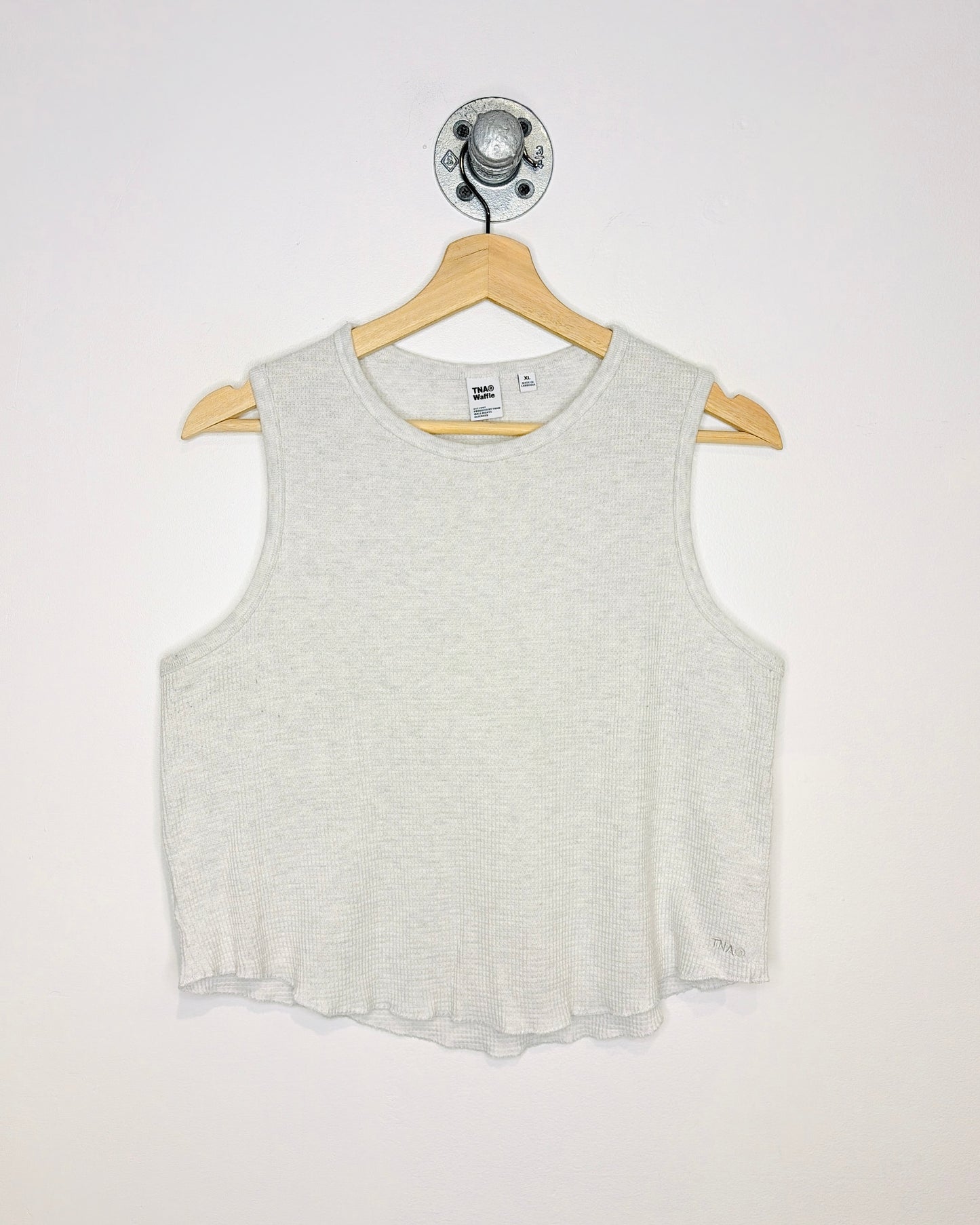 Women’s TNA Aritzia Waffle Grey Tank Top
