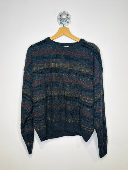 Vintage 2000s Geoffrey Beene Acrylic Blend Shades Of Brown Sweater