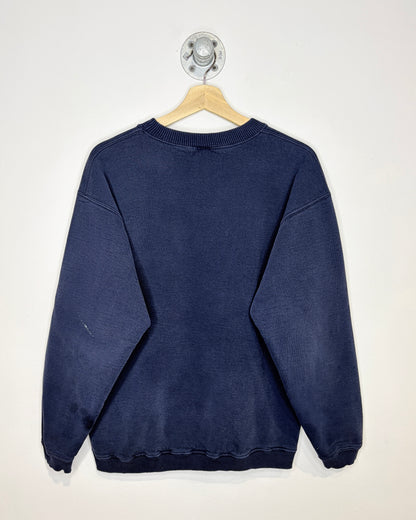 Vintage Nike Embroidered Heavyweight Navy Crewneck Sweatshirt