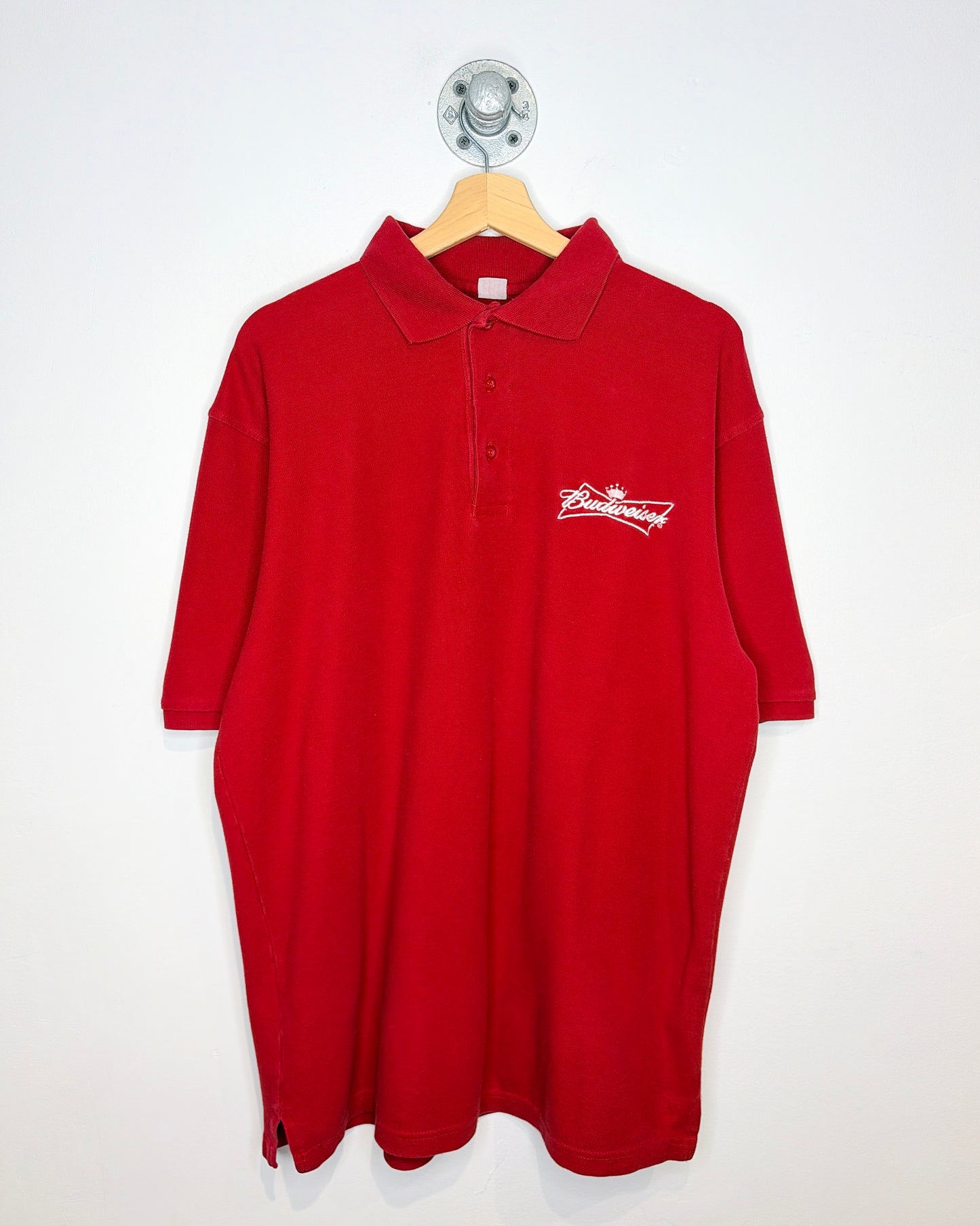 Vintage 1990s Budweiser Red Polo Shirt