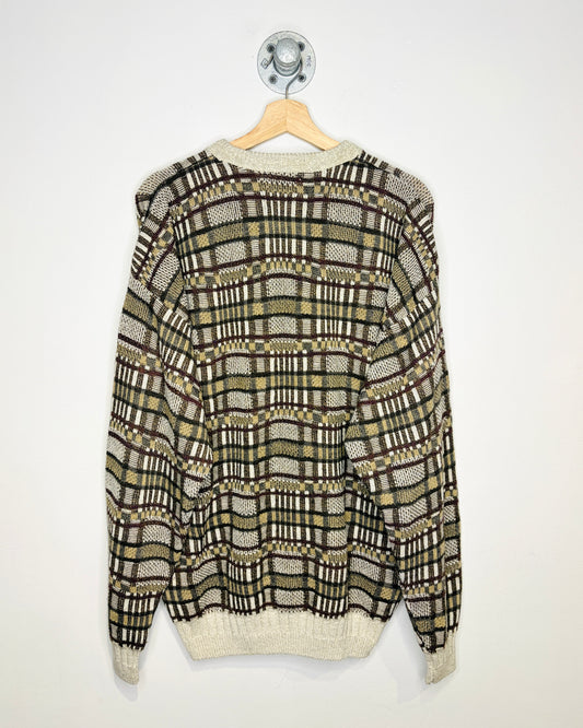 Vintage 90s St. John’s Bay Earth Tone Patterned Sweater