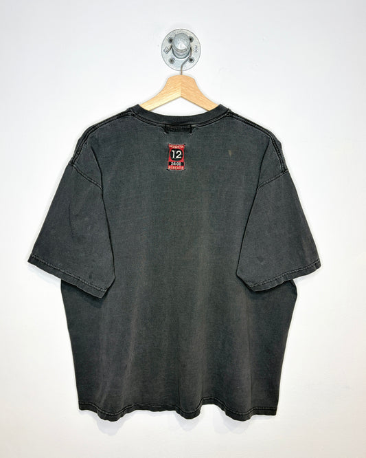 Vintage 90s Mondetta Off Shore Faded Black Tee Shirt