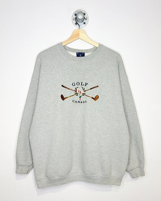 Vintage 90s Golf Canada Heavyweight Grey Crewneck Sweatshirt