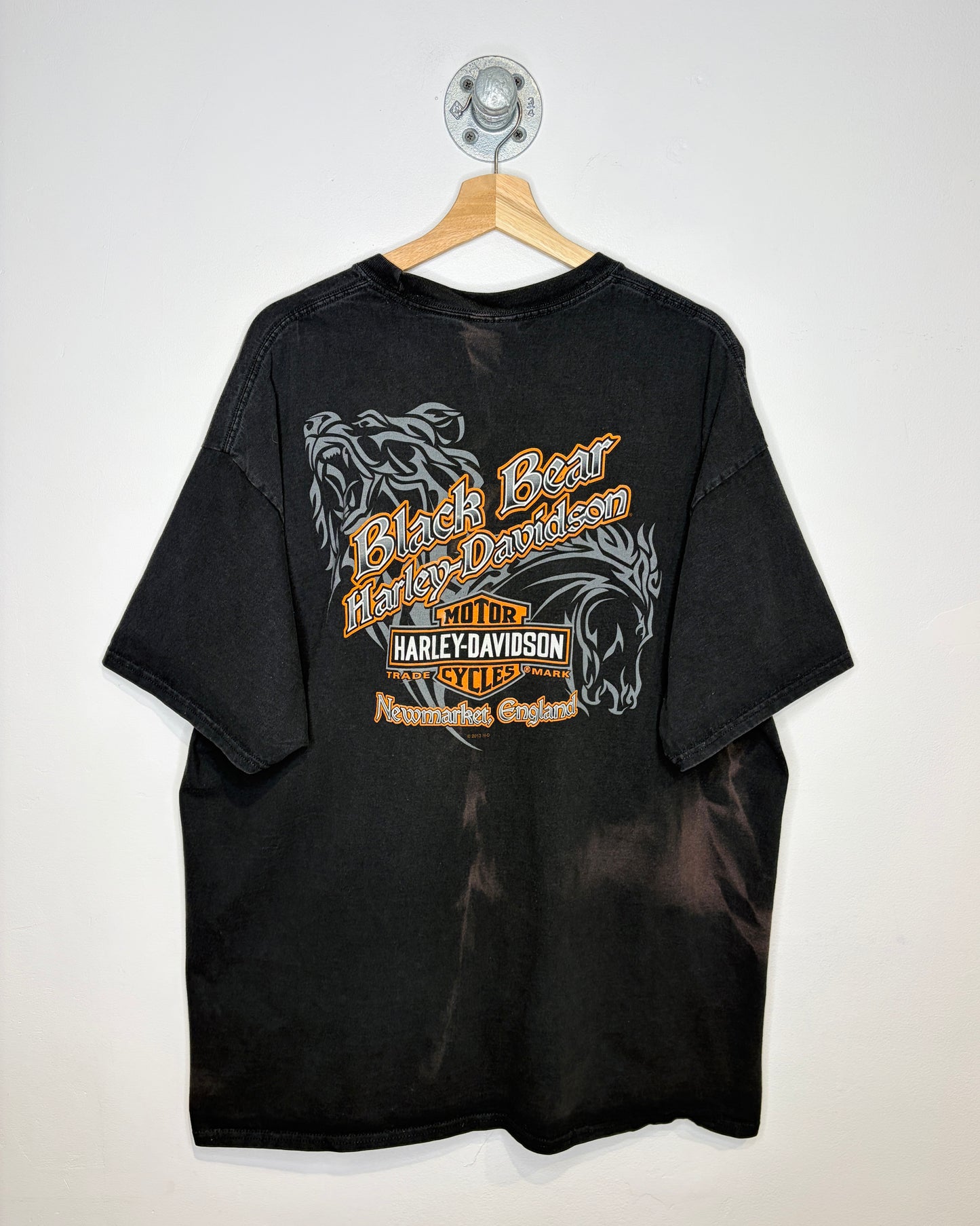 2013 Harley-Davidson Tattooed Biker Woman Black Tee Shirt