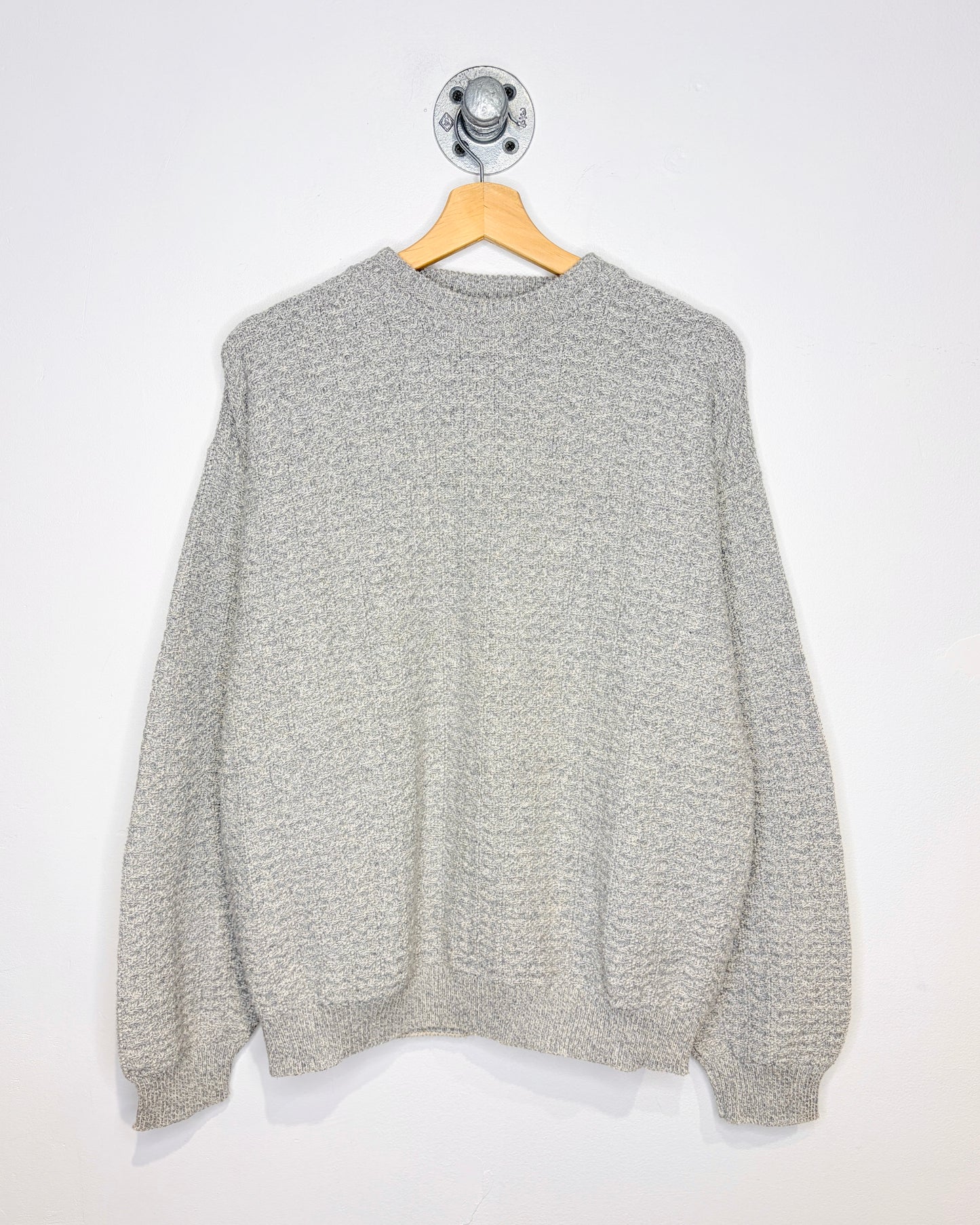 Vintage 90s Trader Bay Grey Textured Sweater