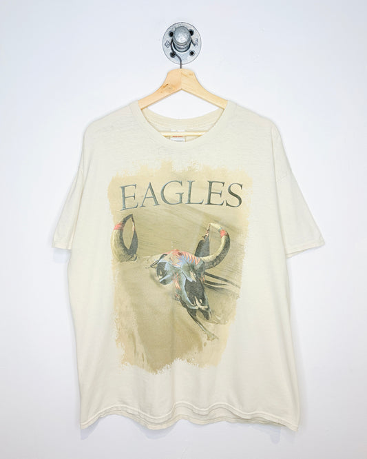 2013 Eagles Beige Distressed North American Tour Tee Shirt